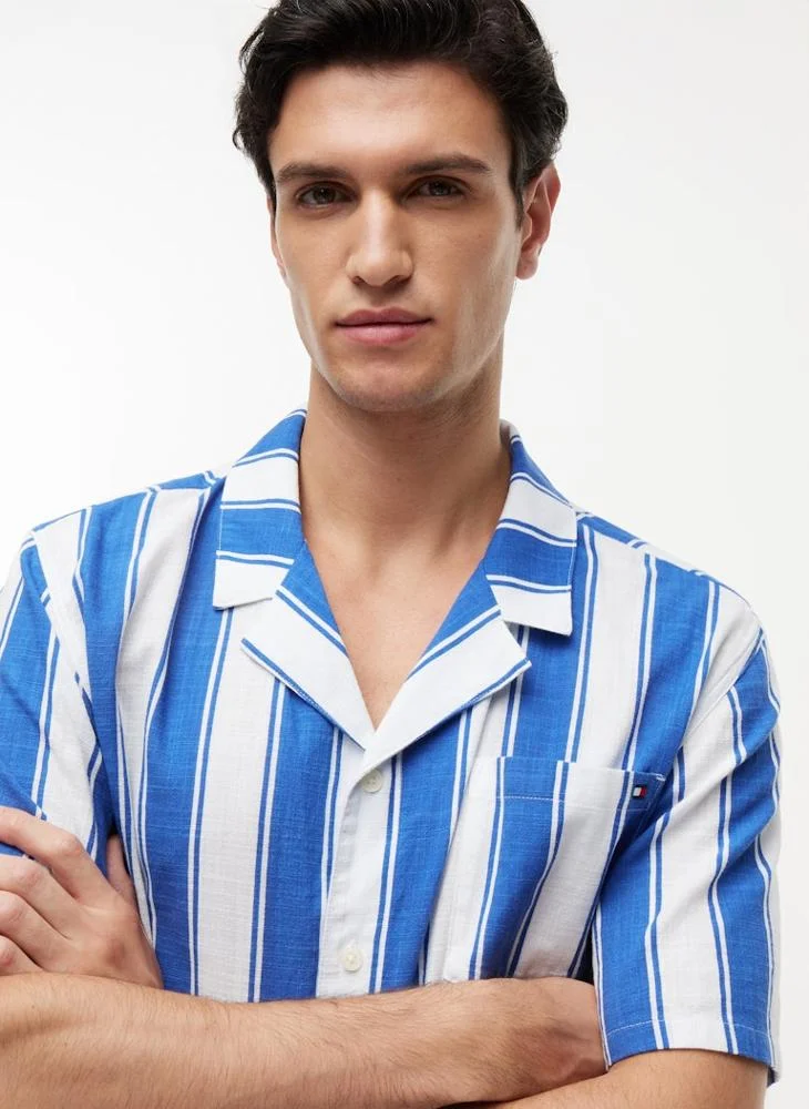 TOMMY HILFIGER  Essential Print Bowling Shirt for Men | Best Price UAE